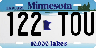 MN license plate 122TOU