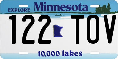 MN license plate 122TOV