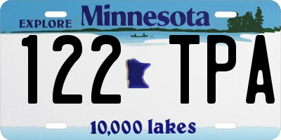 MN license plate 122TPA