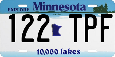 MN license plate 122TPF