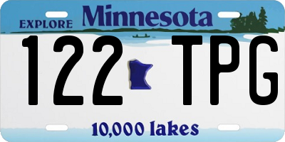 MN license plate 122TPG
