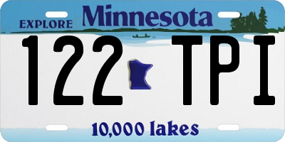 MN license plate 122TPI