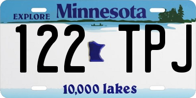 MN license plate 122TPJ