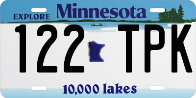 MN license plate 122TPK