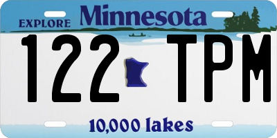MN license plate 122TPM