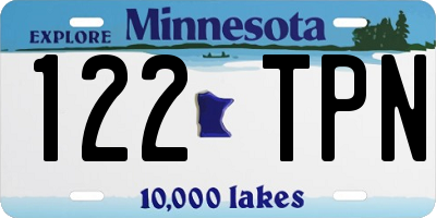 MN license plate 122TPN