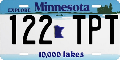 MN license plate 122TPT