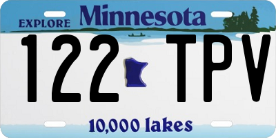 MN license plate 122TPV