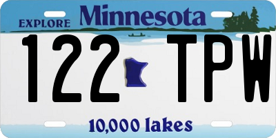 MN license plate 122TPW