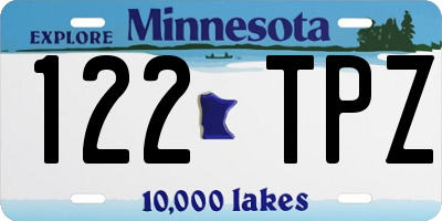 MN license plate 122TPZ