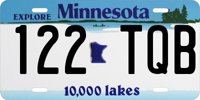 MN license plate 122TQB