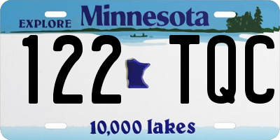 MN license plate 122TQC