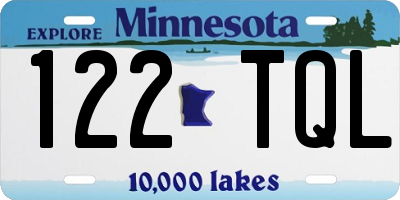 MN license plate 122TQL