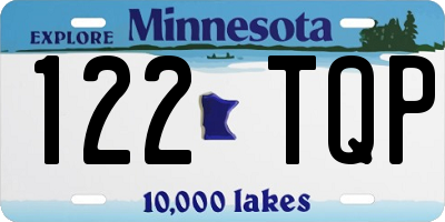MN license plate 122TQP