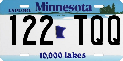 MN license plate 122TQQ
