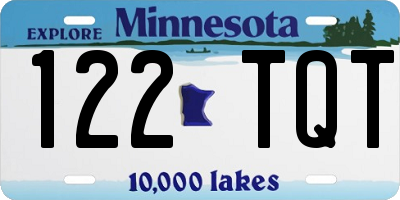 MN license plate 122TQT