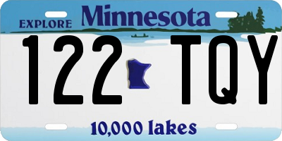 MN license plate 122TQY