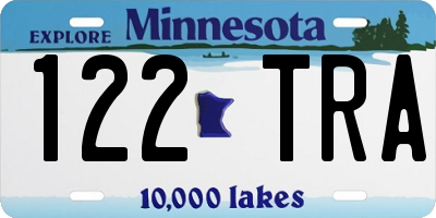 MN license plate 122TRA