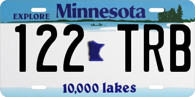 MN license plate 122TRB