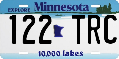 MN license plate 122TRC