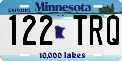 MN license plate 122TRQ