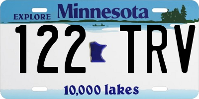 MN license plate 122TRV