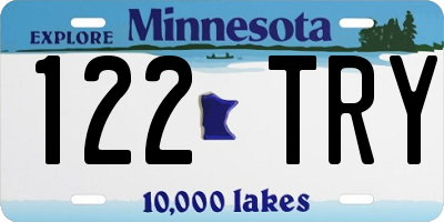 MN license plate 122TRY