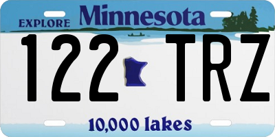 MN license plate 122TRZ