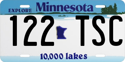 MN license plate 122TSC