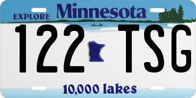 MN license plate 122TSG