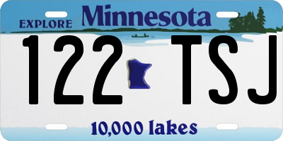 MN license plate 122TSJ