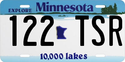 MN license plate 122TSR