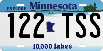MN license plate 122TSS