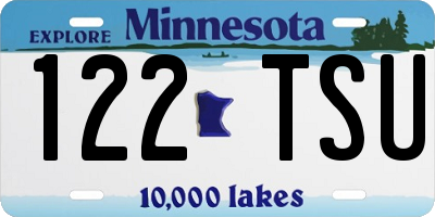 MN license plate 122TSU