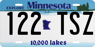 MN license plate 122TSZ
