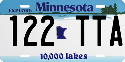 MN license plate 122TTA
