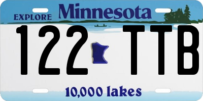 MN license plate 122TTB