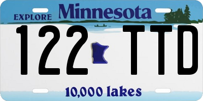 MN license plate 122TTD