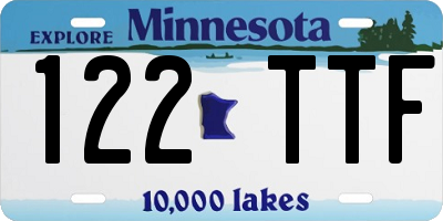 MN license plate 122TTF