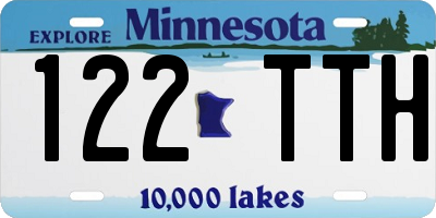 MN license plate 122TTH