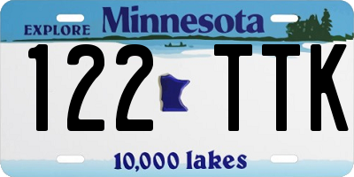 MN license plate 122TTK