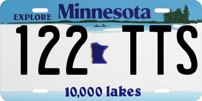 MN license plate 122TTS