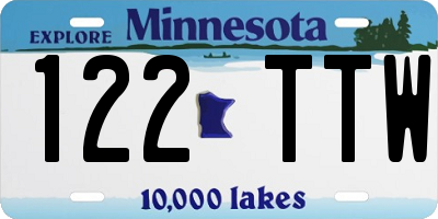 MN license plate 122TTW