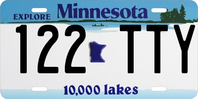 MN license plate 122TTY
