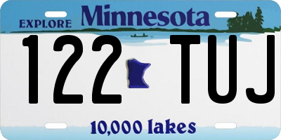 MN license plate 122TUJ