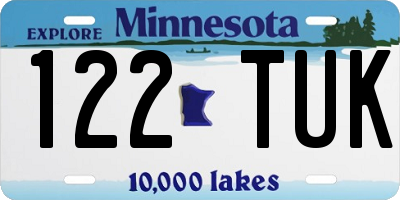 MN license plate 122TUK