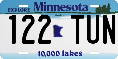 MN license plate 122TUN