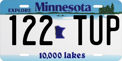 MN license plate 122TUP