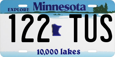MN license plate 122TUS