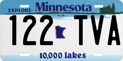 MN license plate 122TVA